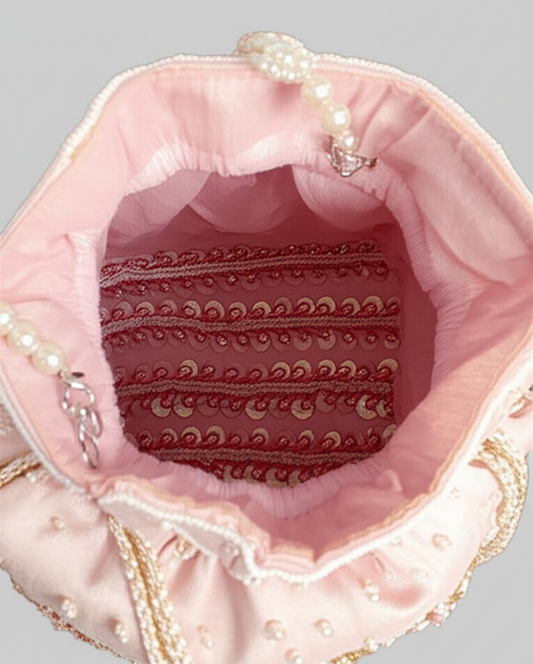 Elegant Pink Potli Bags for Wedding & Festive Glamour